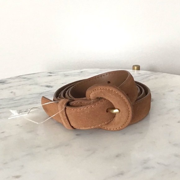 Madewell Suede Leather Belt In Timber Beam Size Large New With Tag - Picture 10 of 10